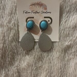 Turquoise and Silver Earrings